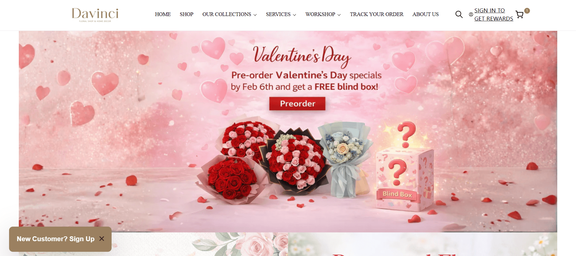 flower website design shopify